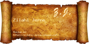 Zilahi Jerne névjegykártya